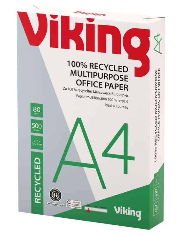 Viking Off-White A4 Druckerpapier Recycelt 100% 80 g/m² Glatt Weiß 500 Blatt