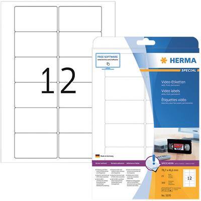 HERMA CD-DVD Etiketten 5070 Weiß Rechteckig 300 Etiketten pro Packung