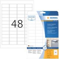 HERMA Wetterfeste Etiketten 9531 Rechteckig DIN A4 45,7 x 21,2 mm 10 Blatt à 48 Etiketten