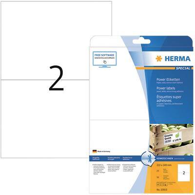 HERMA Power Etiketten 10910 Weiß Rechteckig 50 Etiketten pro Packung