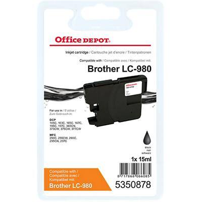Kompatible Office Depot Brother LC980BK Tintenpatrone Schwarz