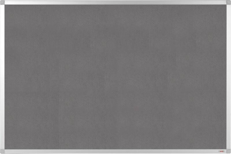 Viking Pinnwand Nicht magnetisch Wandmontage Filz 90 (B) x 0,81 (T) x 60 (H) cm Aluminium Grau