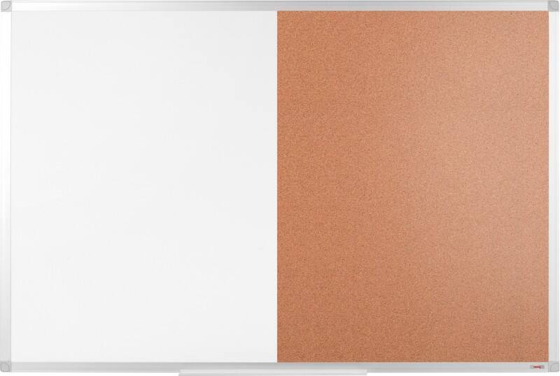 Viking Kombi-Tafel - Pinnwand und Whiteboard 90 x 60 cm mit Aluminiumrahmen