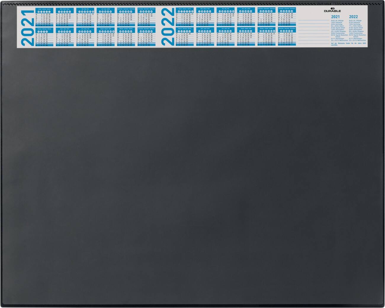 DURABLE Schreibunterlage mit Jahrekalender 7204-01 65 x 52 cm 2021/2022 Schwarz