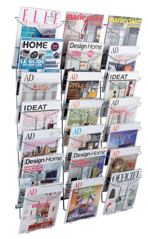 Alba A4 Prospekthalter Silber DDFIL21M 78 x 13 x 112 cm