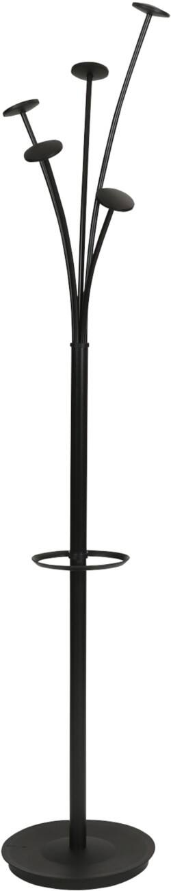 Alba Garderobenständer 5 Haken Schwarz