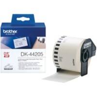 Brother DK-44205 Authentic Endlosetiketten Ablösbar Selbstklebend Schwarzer Druck auf Weiß 62 mm x 30.5m