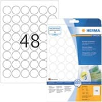 HERMA Wiederablösbare Etiketten 4387 Weiß Rund 1200 Etiketten pro Packung