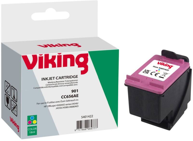Viking 901 Kompatibel HP Tintenpatrone CC656A 3 Farbig