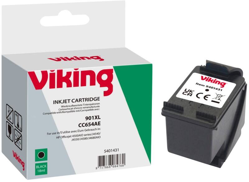 Viking 901XL Kompatibel HP Tintenpatrone CC654A Schwarz