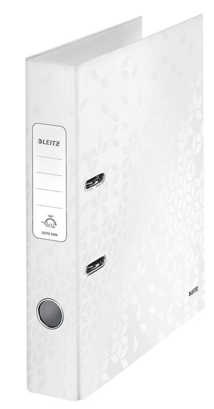Leitz 180° WOW Ordner Schmal A4 50 mm Weiß 2 Ringe 1006 Laminierter Karton Hochformat