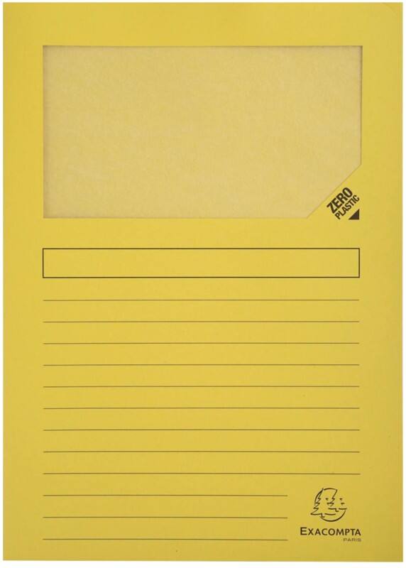 Exacompta L Förmige Ordner 50109E A4 Gelb Recyclingpapier 100 Stück