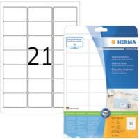 HERMA 5029 Universaletiketten DIN A4 Weiß 63,5 x 38,1 mm 25 Blatt à 21 Etiketten