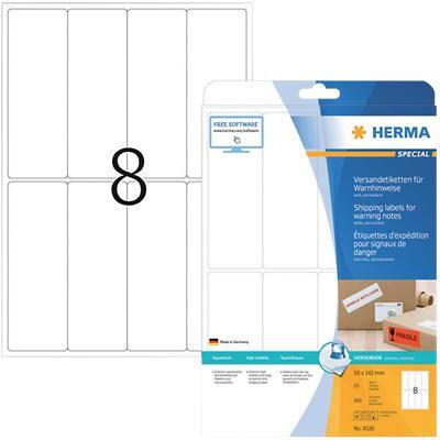 HERMA Versandetiketten 8326 Weiß Rechteckig 200 Etiketten pro Packung