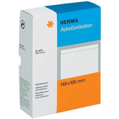 HERMA Adressetiketten 4332 Weiß Rechteckig 500 Etiketten pro Packung