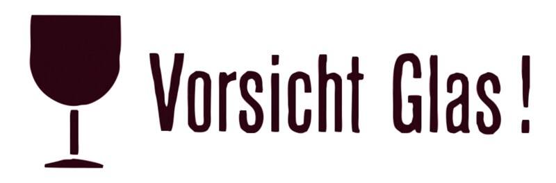 HERMA Warnhinweis-Etiketten Vorsicht Glas 6750 Rot 118 x 39 mm 250 Blatt à 4 Etiketten