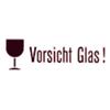 HERMA Warnhinweis-Etiketten Vorsicht Glas 6750 Rot 118 x 39 mm 250 Blatt à 4 Etiketten