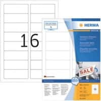 HERMA Wiederablösbare Etiketten 10303 Weiß Rechteckig 1600 Etiketten pro Packung