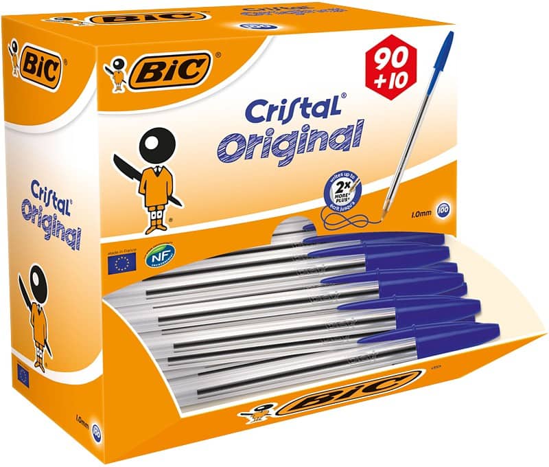 BIC Cristal Kugelschreiber Blau 0,4 mm 100 Stk.