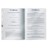 DURABLE Prospekthüllen DIN A3 Texturiert Transparent 60 Mikron PP (Polypropylen) Öffnung Oben 4 Löcher 10 Stück