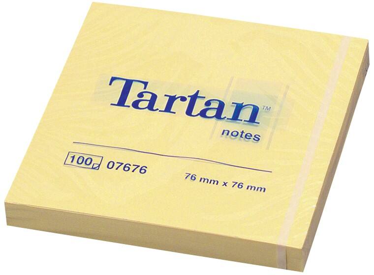 Tartan Haftnotizen 76 x 76 mm Gelb 100 Blatt