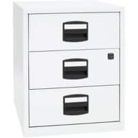 Bisley Home Mobiler Beistellschrank PFA Home 3 Schubladen Verkehrsweiß 413 x 400 x 528 mm