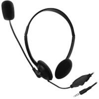 ewent Verkabeltes Headset EW3567 3,5-mm-Stecker Kopfbügel mit Mikrofon Schwarz
