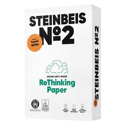 Steinbeis Trend No. 2 DIN A4 Druckerpapier 100 % Recycelt 80 g/m² Matt Weiß 500 Blatt