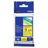 Brother TZe-621 Authentic Schriftband Selbstklebend Schwarzer Druck auf Gelb 9 mm x 8m
