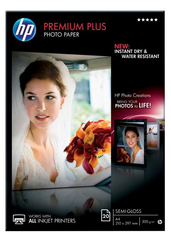 HP Inkjet Premium Plus Fotopapier Glänzend DIN A4 300 g/m² Weiß 20 Blatt
