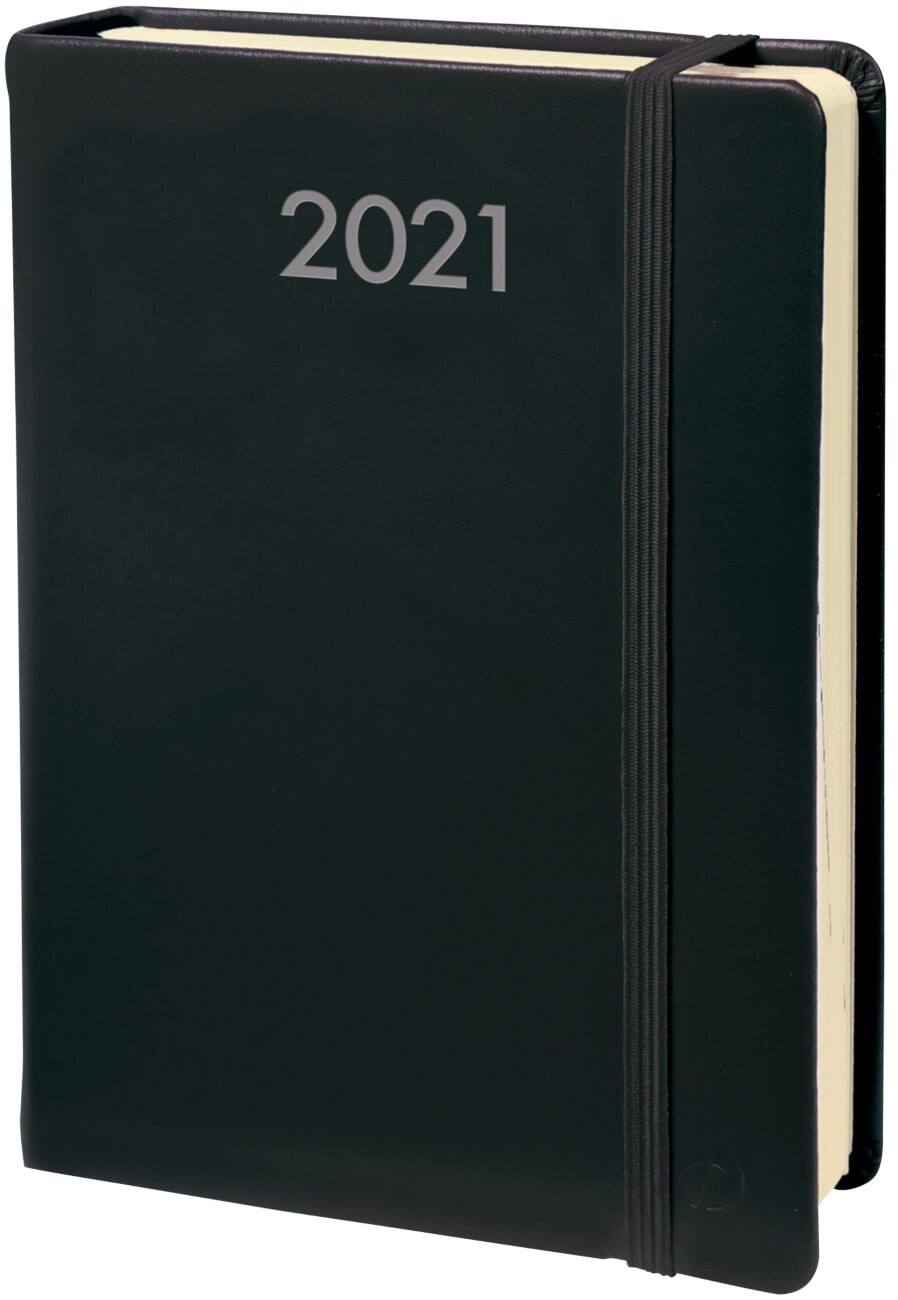 Quo Vadis Buchkalender Daily Pocket Habana 2022 13 x 1 x 13 cm 1 Tag/1 Seite Kunstleder Schwarz