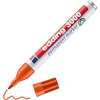 edding 3000 Permanentmarker 100% Recycelt Mittel Rundspitze 1,5 - 3 mm Orange Nachfüllbar Wasserbeständig