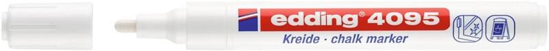 edding 4095 Non-permanent Kreidemarker Weiß Mittel Rundspitze 3 mm