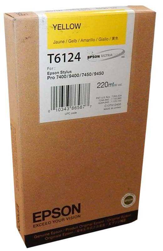 Epson T6124 Original Tintenpatrone C13T612400 Gelb