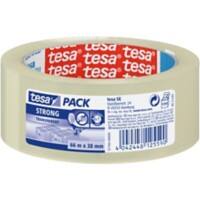 tesa Verpackungsklebeband tesapack Strong Transparent 38 mm (B) x 66 m (L) PP (Polypropylen)