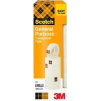 Scotch Klebeband Scotch Crystal Clear 508 Transparent 19 mm (B) x 33 m (L) PP (Polypropylen)  8 Rollen