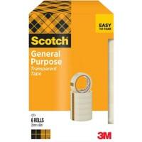 Scotch Klebeband Scotch Crystal Clear 508 Transparent 25 mm (B) x 66 m (L) PP (Polypropylen)  6 Rollen