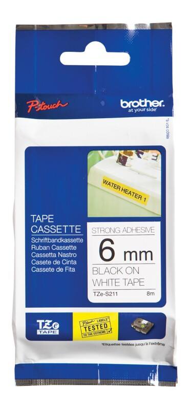 Brother Schriftband 6 mm x 8 m Weiß