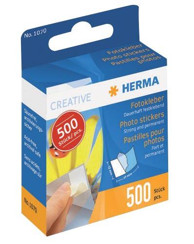 HERMA 1070 Fotokleber Transparent 17 x 12 mm 500 Stück