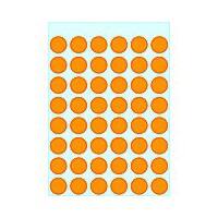 HERMA Markierungspunkte Etiketten 1864 Orange Ø 13 mm 5 Blatt à 48 Etiketten