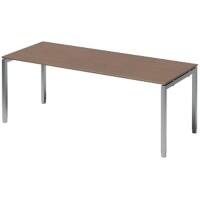 Bisley Schreibtisch Cito Walnuss, Silber 2.000 x 1.200 x 850 mm
