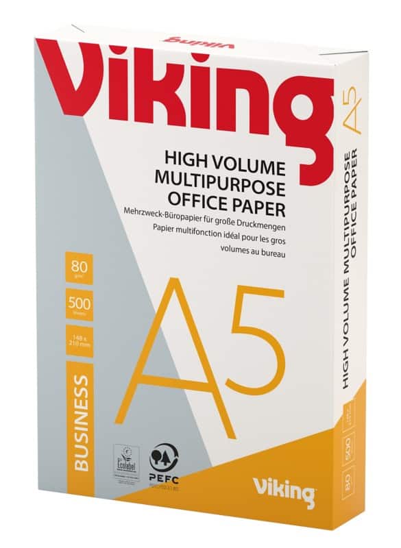 Viking Business A5 Druckerpapier Weiß 80 g/m² Glatt 500 Blatt