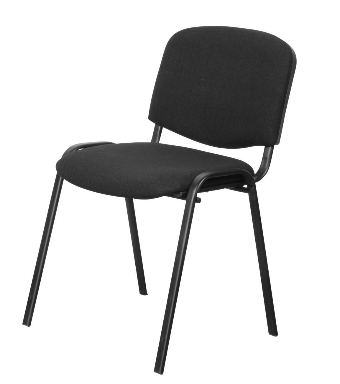 Niceday Besucherstuhl ISO Basic Stoff Schwarz 4 Stück