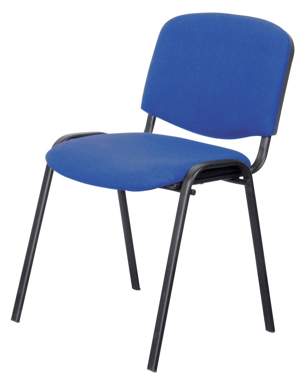 Niceday Besucherstuhl ISO Basic Stoff Blau 4 Stück