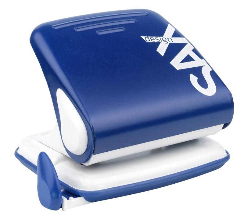 SAX Century 2 Löcher Registraturlocher Silber 25 Blatt 418 Blau