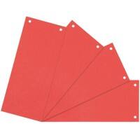Niceday Blanko Trennstreifen Recycelt 100% 10,5 x 24 cm Rot Manilla Rechteckig 2 Löcher 100 Stück
