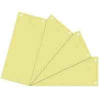 Niceday Blanko Trennstreifen Recycelt 100% 10,5 x 24 cm Gelb Pappkarton Rechteckig 2 Löcher 100 Stück
