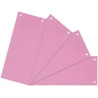 Niceday Blanko Trennstreifen Blauer Engel UZ56 (Recyclingkarton Schreibwaren), Recycelt 100% Spezial Rosa Rosa Pappkarton Rechteckig 2 Löcher 100 Stück