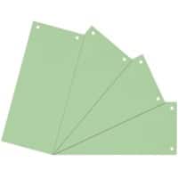 Niceday Blanko Trennstreifen Recycelt 100% 10,5 x 24 cm Grün Pappkarton Rechteckig 2 Löcher 100 Stück