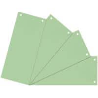 Niceday Blanko Trennstreifen Recycelt 100% 10,5 x 24 cm Grün Manilla Rechteckig 2 Löcher 100 Stück